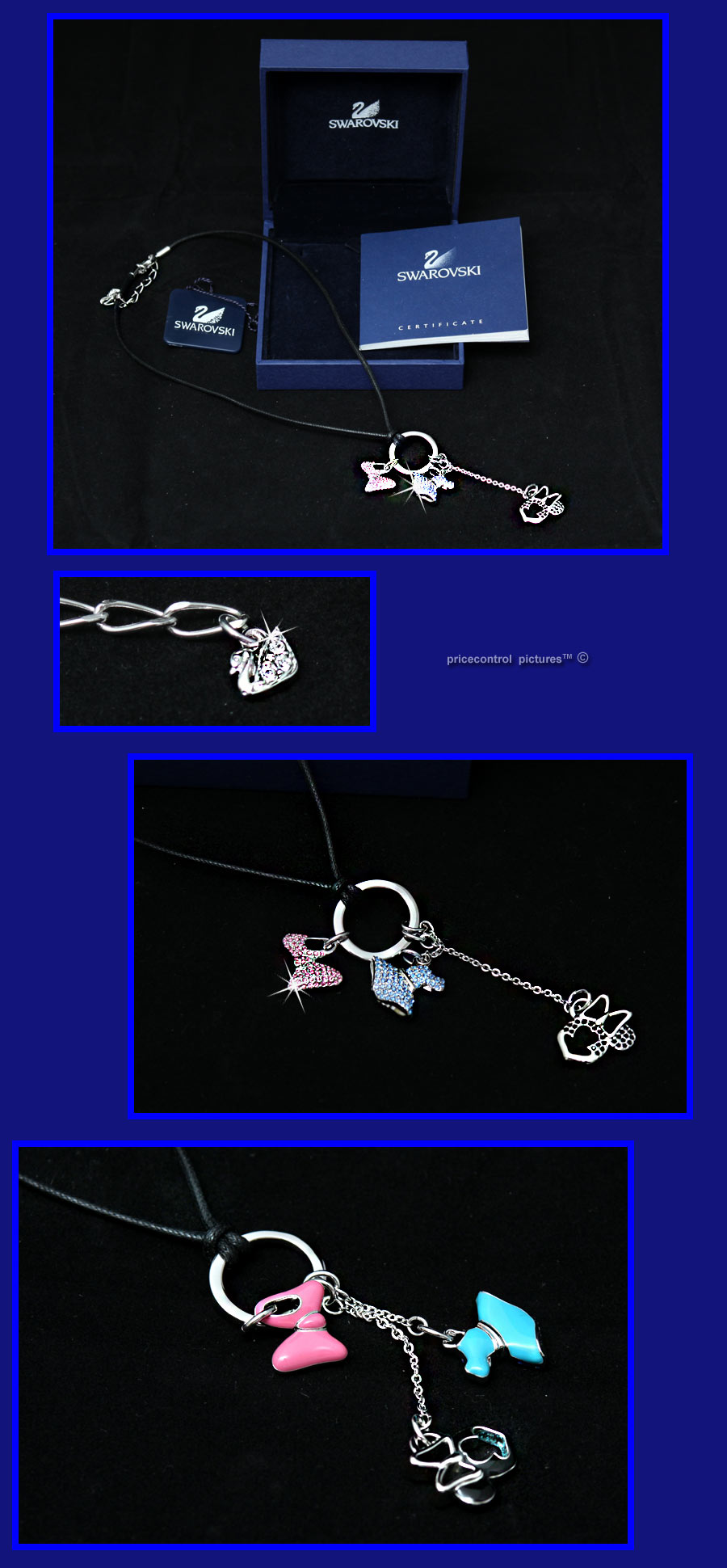 SWAROVSKI Ladies MINNIE MOUSE CRYSTAL NECKLACE w/ Cert  